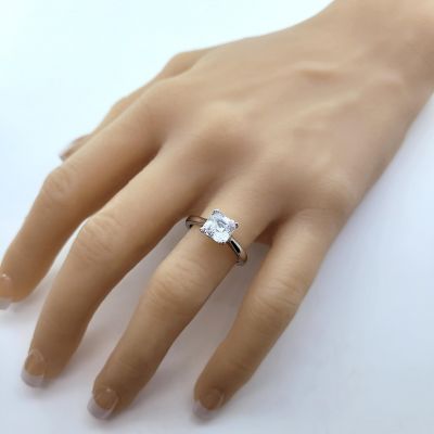 NANA Jewels 1.50 to 3.00ct Asscher Cut simulated Diamond Engagement Ring 10K-14K-Sterling Silver Lucita