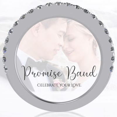 Central Diamond Center VOUS Solitaire Engagement Rings w/Sides Series in Solid Sterling Silver with Pure Brilliance Zirconia