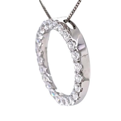 Sterling Silver Circle of Life Pendant Necklace – 5.00 Carat Cubic Zirconia (27 Stones, 3.50mm Each) – 925 Silver, 5g – Eternal Love Jewelry for Women