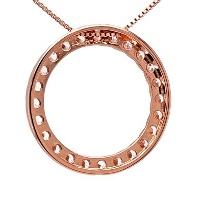Sterling Silver Circle of Life Pendant Necklace – 5.00 Carat Cubic Zirconia (27 Stones, 3.50mm Each) – 925 Silver, 5g – Eternal Love Jewelry for Women