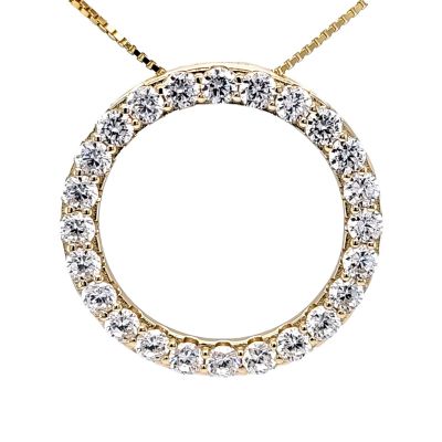 Sterling Silver Circle of Life Pendant Necklace – 5.00 Carat Cubic Zirconia (27 Stones, 3.50mm Each) – 925 Silver, 5g – Eternal Love Jewelry for Women