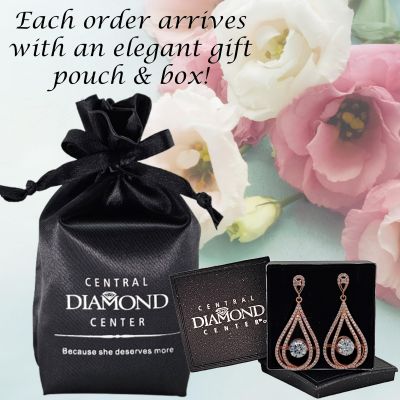 NANA  Sterling Silver &amp; CZ Dangle Dancing Diamond Chandelier Earrings