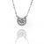 Horseshoe Dancing Stone Necklace in Sterling Silver w/ Pure Brilliance Zirconia