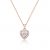 Heart Dancing Stone Necklace in Sterling Silver w/Swarovski Zirconia