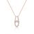 &quot;U&quot; Shape Dancing Stone Necklace Pendant in Sterling Silver made with Pure Brilliance Zirconia