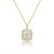Rhombus Dancing Stone Necklace w/Pure Brilliance Zirconia in Sterling Silver