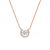 Horseshoe Dancing Stone Necklace in Sterling Silver w/ Pure Brilliance Zirconia