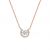 Horseshoe Dancing Stone Necklace in Sterling Silver w/ Pure Brilliance Zirconia