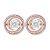 NANA Jewels Sterling Silver Circle Swirl Dancing Stone Earrings made with Swarovski Zirconia