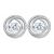 NANA Jewels Sterling Silver Circle Swirl Dancing Stone Earrings made with Pure Brilliance Zirconia