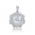 NANA Jewels Drum Dancing Stone Necklace in Sterling Silver w/Pure Brilliance Zirconia