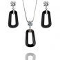 NANA Jewels Sterling Silver, CZ &amp; Black Onyx Dangle Earrings