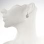NANA Jewels Sterling Silver &amp; CZ Square Cushion shape &quot;Dancing Diamond&quot; Earrings