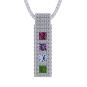 NANA  Princess Mothers Pendant Necklace with Accent CZs Pure Brilliance Zirconia in Silver, 10K or 14K Gold