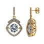 NANA Jewels Sterling Silver &amp; CZ Square Cushion shape &quot;Dancing Diamond&quot; Earrings