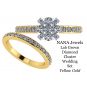 NANA Jewels Lab CVD Diamond Cluster Center Wedding Bridal Set 10kt Gold
