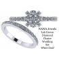 NANA Jewels Lab CVD Diamond Cluster Center Wedding Bridal Set 10kt Gold