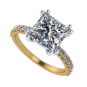 NANA Jewels Princess Cut Solitaire Engagement Ring made w/ Pure Brilliance Zirconia in 1.50ct, 2.00ct, &amp; 3.00ct