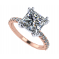 NANA Jewels Princess Cut Solitaire Engagement Ring made w/ Pure Brilliance Zirconia in 1.50ct, 2.00ct, &amp; 3.00ct