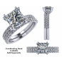 NANA Jewels Princess Cut Solitaire Engagement Ring made w/ Pure Brilliance Zirconia in 1.50ct, 2.00ct, &amp; 3.00ct