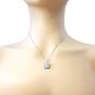 Rhombus Dancing Stone Necklace w/Pure Brilliance Zirconia in Sterling Silver