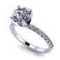 NANA Jewels 1.0-4.0ct  Pure Brilliance Zirconia Round Brilliant Cut Solitaire Engagement Ring Sterling Silver