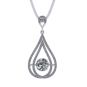 Chandelier Dancing Stone Necklace made w/Pure Brilliance Zirconia in Sterling Silver