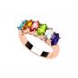 NANA Jewels Marquise Cut Lucita Style 1 to 7 Birthstones - Mother&#039;s Birthstone Ring in Sterling Silver, 10k or 14k Gold