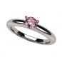 Central Diamond Center Customizable Lucita Solitaire Birthstone Ring set in 925 Sterling Silver w/Simulated Birthstone