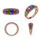 NANA Jewels Oval Rope Mothers Ring 1 to 12 Birthstones in Sterling Silver, 10k or 14k Gold