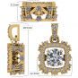 Rhombus Dancing Stone Necklace w/Pure Brilliance Zirconia in Sterling Silver