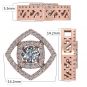 Double Square Dancing Stone Necklace Pendant in Sterling Silver made with Pure Brilliance Zirconia
