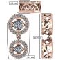 Round Double Halo Dancing Stone Necklace w/Pure Brilliance Zirconia in Gold Plated Sterling Silver
