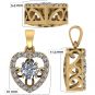 Heart Dancing Stone Necklace in Sterling Silver w/Pure Brilliance Zirconia