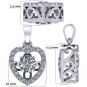Heart Dancing Stone Necklace in Sterling Silver w/Pure Brilliance Zirconia