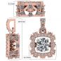 Rhombus Dancing Stone Necklace w/Pure Brilliance Zirconia in Sterling Silver