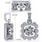 Rhombus Dancing Stone Necklace w/Pure Brilliance Zirconia in Sterling Silver