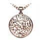 Shema Full Prayer Pendant Necklace, Solid .925 Sterling Silver &amp; Gold Plated with a 22&quot; Adjustable Box Chain