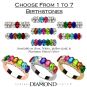 NANA Jewels Oval Cut Lucita Style 1 to 7 Birthstones - Mother&#039;s Birthstone Ring in Sterling Silver, Solid 10k or 14k Gold