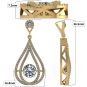 Central Diamond Center Chandelier Dancing Stone Necklace made w/Pure Brilliance Zirconia in Sterling Silver