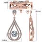 NANA  Sterling Silver &amp; CZ Dangle Dancing Diamond Chandelier Earrings
