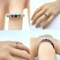 NANA Jewels Shared Prong Mother&#039;s Ring with 1 to 6 Birthstones in Sterling Silver, 10k or 14k White, Yellow or Rose Gold