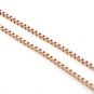 NANA Jewels Sterling Silver Box Chain, Made in Italy, White, Yellow, or Rose Gold Plated