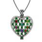 NANA Jewels Ultimate Heart of Hearts Mothers Locket Necklace Pendant in Sterling Silver &amp; Mother of Pearl