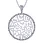 NANA Jewels Sterling Silver &quot;Shema Israel&quot; Pendant with a CZ Bezel and a 22&quot; Adjustable Box Chain (Large-Full)