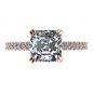 NANA Jewels Asscher Cut Cathedral Solitaire Engagement Ring 7mm (2ct) Pure Brilliance Zirconia - Sterling Silver, 10K or 14K Gold