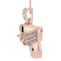 NANA Jewels Baby Shoe Charm or Pendant-Necklace made with Swarovski Zirconia in Sterling Silver, 10k or 14k Gold