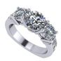 NANA Jewels 3 Stone Past Present &amp; Future Ring made with  Pure Brilliance Zirconia 2.50ctw &amp; 3.50ctw