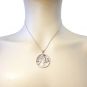 NANA Jewels Tree of Life Mother&#039;s Pendant with a CZ Bezel 1-13 Stones w/1mm 22&quot; Adj. Box Chain, in Sterling Silver, Solid 10K or 14K Gold