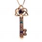 NANA Jewels Key to Infinity Love Mother &amp; Child Necklace w/ 1-7 Birthstones in Silver, 10K, or 14K Gold